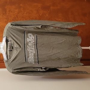 i jeans by BUFFALO | Men's Green Long Sleeve T-shirt in size M with logo - NWT